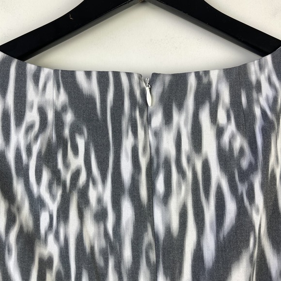 NWT Calvin Klein Womens (8) Knee Length Sheath Boat Neck Dress Gray Belted - Picture 7 of 12